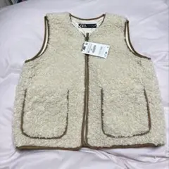 本日中のみ値下げ⭐︎ZARA アイボリーボアベスト