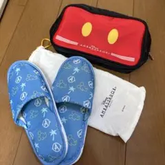 ディズニー アンバサダーホテル スリッパセット、ポーチ