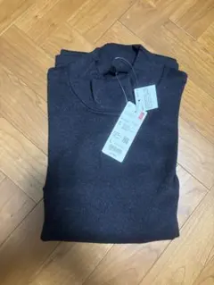 【新品】UNIQLO ソフトニットフリースモックネックT L