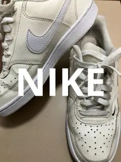 【㊥ 】Nike コートビジョンlowホワイトスニーカー24.0㎝（箱無し）