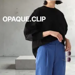 OPAQUE.CLIP ブラック カットソー L