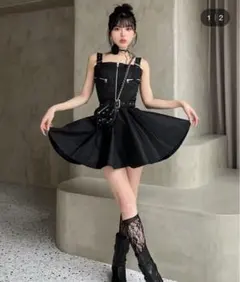 【Darich】ナイロンジャンパーミニワンピース