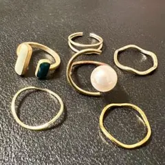 リング 6点セット ゴールド