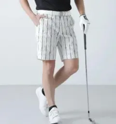 新品 未使用 セントアンドリュース 2024 ショートパンツ 白 総柄 メンズ