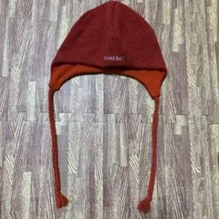 【mont-bell 】美品　ニット帽 M/L 赤オレンジメンズ　レディース