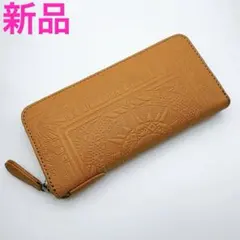 NOMADOI ニューメキシコ 二つ折り財布 茶新品レザーバンダナエンボス型
