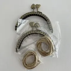 口金　8.5センチセンチ　アンティークゴールド 丸型　2個　新品