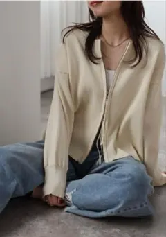 BonjourSagan リブカーディガン