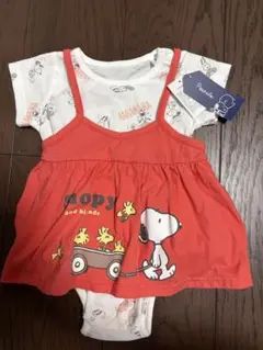 新品未使用品　Peanuts スヌーピー ロンパース カバーオールのサムネイル