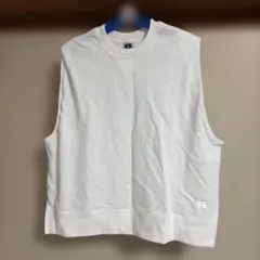 RUSSELL ATHLETIC ノースリーブ スウェット ホワイト