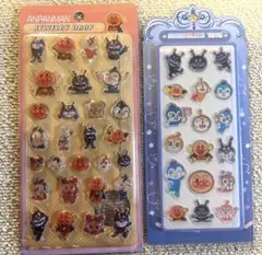 2枚セット　アクリルシール　立体シール　ぷくぷくシール　硬いシール　アンパンマン