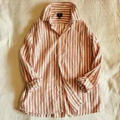 【美品】H&M コットン×リネン長袖シャツ オーバーシャツ手触り抜群