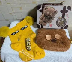【USJ限定・未使用】ミニオン ティム 缶ケース・ポーチ・靴下 グッズセット