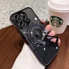 iPhone 15 Pro クリアケース スタンド付き MagSafe充電