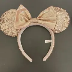 ディズニー ピンクゴールド スパンコール カチューシャ