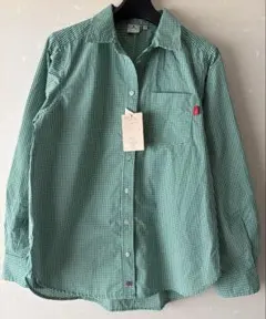 【新品】niko and... ケアイージーBOYSライクシャツグリーンギンガム
