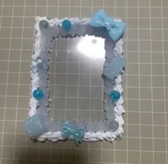 白×水色ホイップデコ