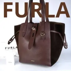 ✨新品保管品✨FURLA フルラ トートバッグ NET ダークブラウン　A4可