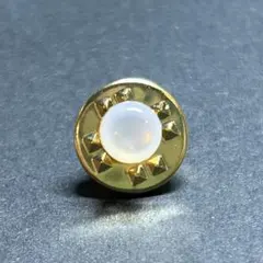 B24G 天然石 パワーストーン ピンバッチ ブローチ ホワイトシェル 白蝶貝