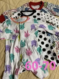 女の子 ロンパース 60-70サイズ ３枚セット