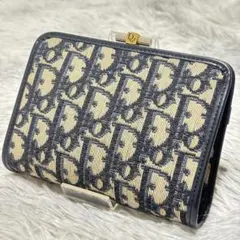【美品】ChristianDior　ディオール　がま口　トロッター　二つ折り財布