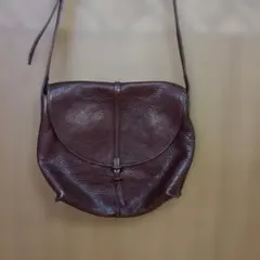 ゲンテン　genten ショルダーバッグ　レザー　シボ革　ブラウンのサムネイル