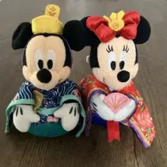 東京ディズニーリゾート ひな人形 ミッキー ミニー ぬいぐるみバッジ セット