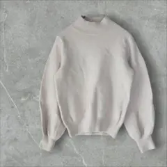 ナチュラルビューティーベーシック ウール カシミヤ混 ニット ホワイト M