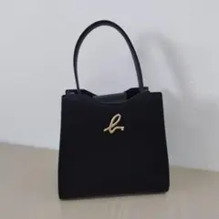 アニエスベー トートバッグ ゴールドロゴ付き