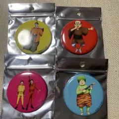 ドリフターズ展　ワンピース　缶バッジ　4種　バカ殿　かとちゃんぺ　雷様　バカ兄弟