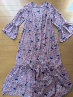 AS KNOW ASピンク花柄カーディガン