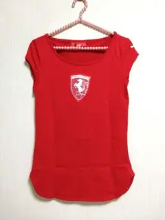 Ferrari スパンコールＴシャツ レディース フェラーリレッド Ｍのサムネイル
