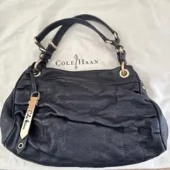 Cole Haan ブラックレザー ショルダーバッグ