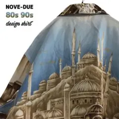 【一点物】80s 90sヴィンテージ総柄シャツ古着レトロ貴族ヨーロピアンデザイン