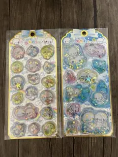 ト*ー様 正規品 ぷくぷくあわわちゃん ウォーターインシール　２種セット