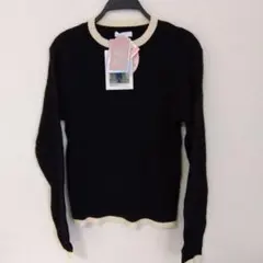 しまむら　Petrire by Helm ハイネックリブニット　ブラック