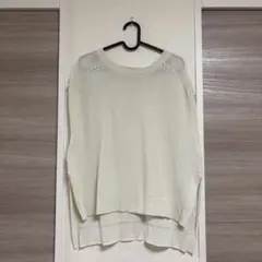 COMME CA ISM ゆったりニットセーターベスト　アイボリー