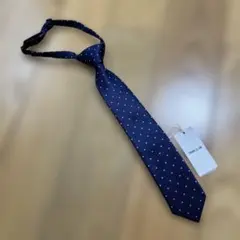 新品未使用☆コムサ イズム　紺色　ドット柄ネクタイL