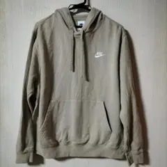 【古着】Nike フード付きパーカー ベージュ裏起毛