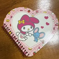 マイメロ マイメロディ メモ帳 リングメモ ハート型 サンリオ Sanrio