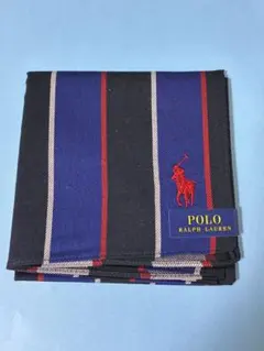 【新品未使用】POLO RALPH LAUREN ストライプ柄ハンカチ