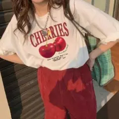 チェリー柄 かわいいTシャツ ✩.*˚