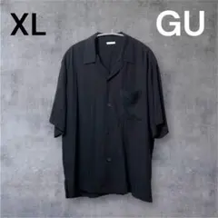 GU 半袖 黒 ブラック XL ワイシャツ 無地 デート お出かけ 胸ポケットのサムネイル
