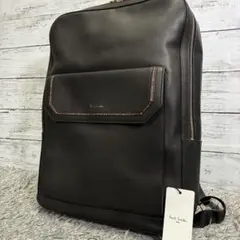 【美品】ポールスミス STインセット レザーリュック APS236 ブラック