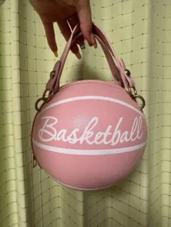 バスケットボール型ピンクバッグ