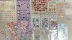 シールセット キャラクター・ハート・花デザイン