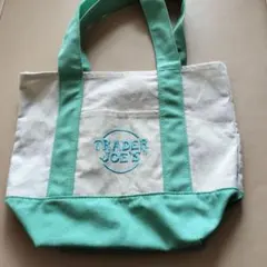 TRADER JOE'S トートバッグ ホワイト/ミント
