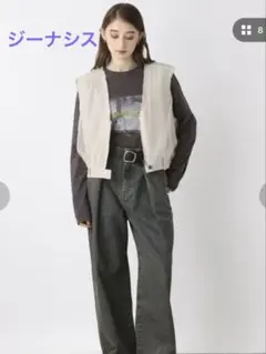 ★セール中★【新品未使用】ジーナシス　チュールドッキングショートデニムベスト