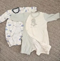 恐竜柄ロンパース2点セット　50〜60cm