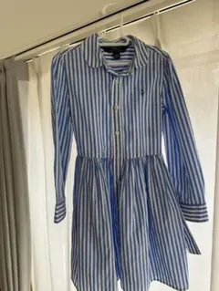 ラルフローレン　ストライプ長袖ワンピース
